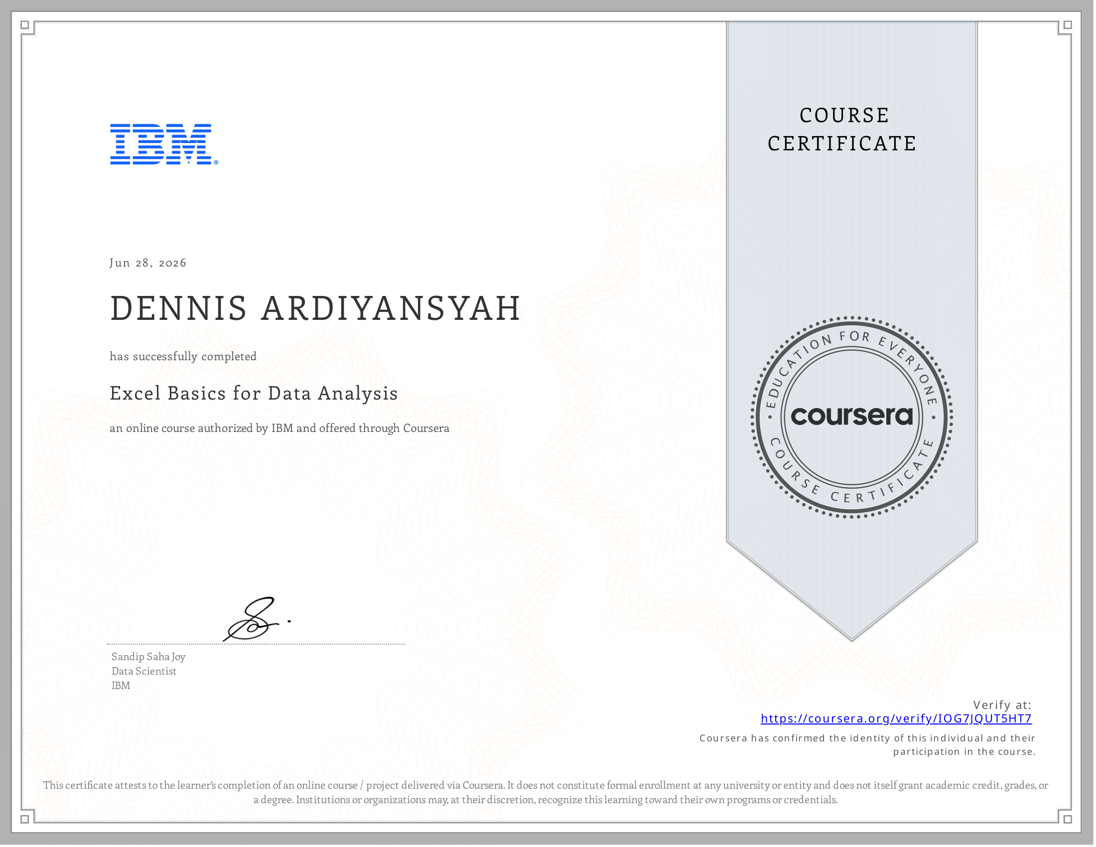 IBM Excel Basics for Data Analysis